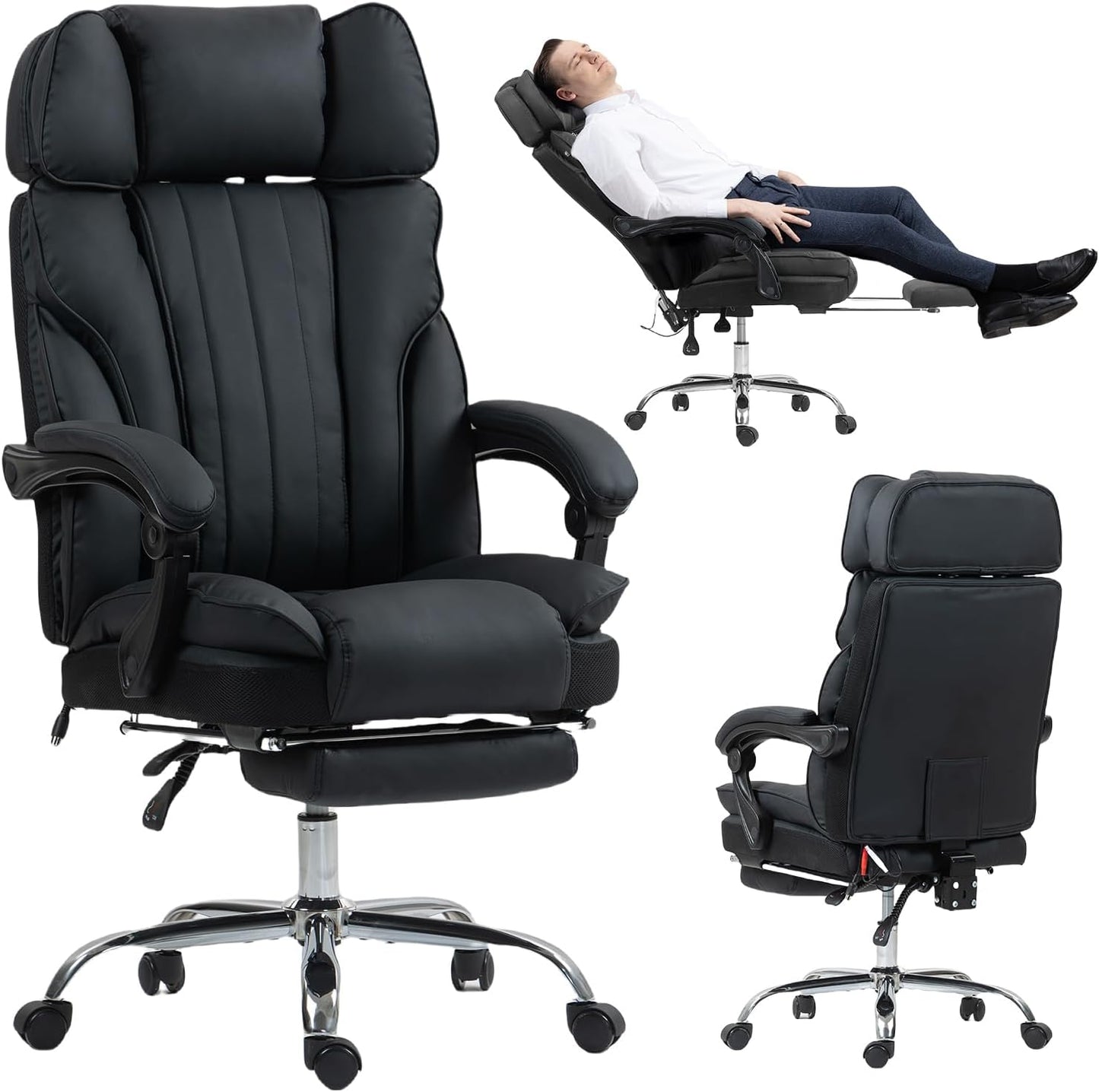 Massage Office Chair with Heat and 8 Vibration Points for Comfort