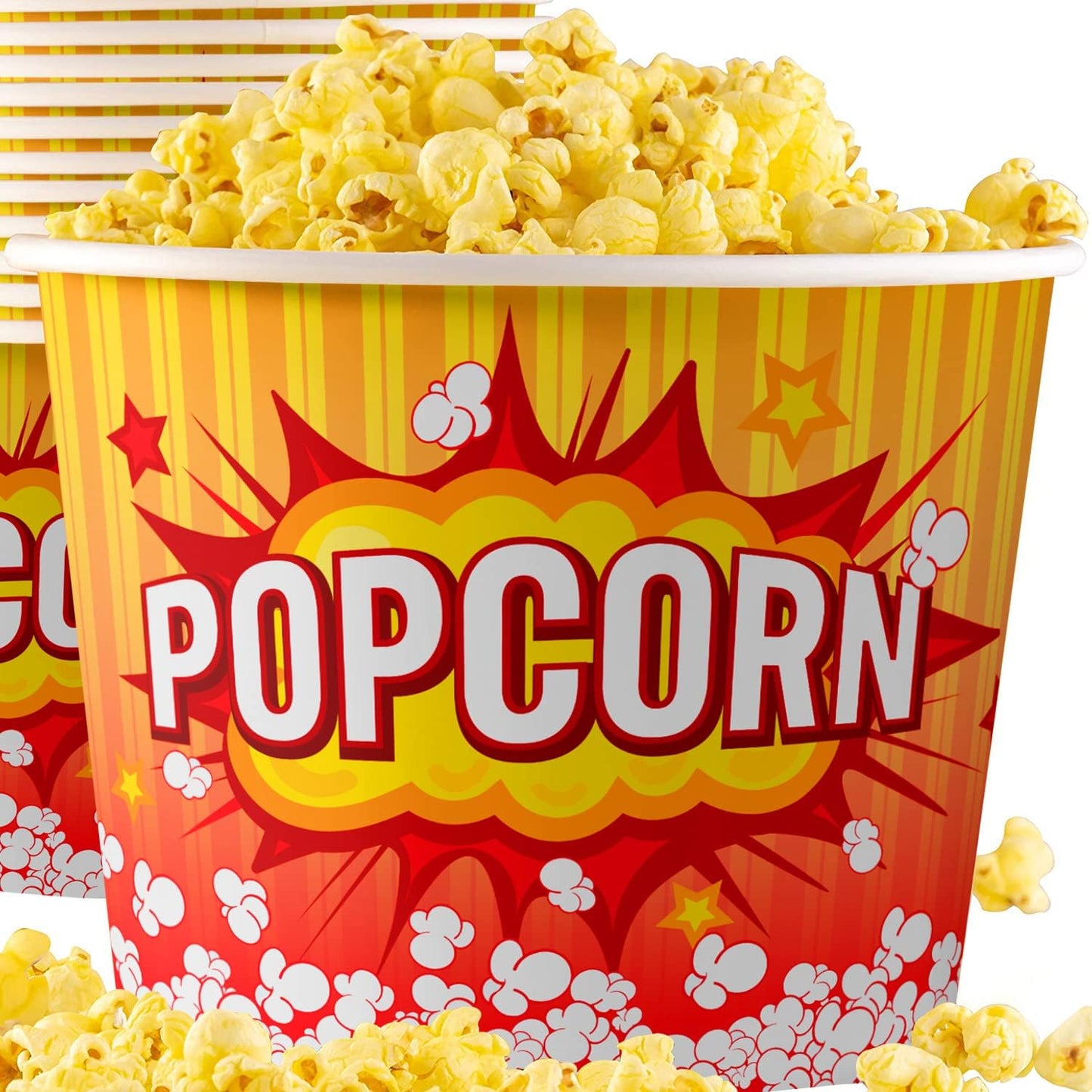 Greaseproof Retro 85oz Popcorn Buckets for Movie Nights
