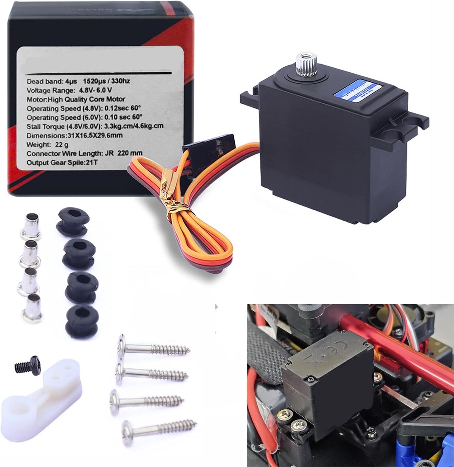 Enhanced Metal Servo for MJX RC Cars
