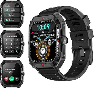 Military Smart Watch for Men with Heart Rate & Sleep Monitor