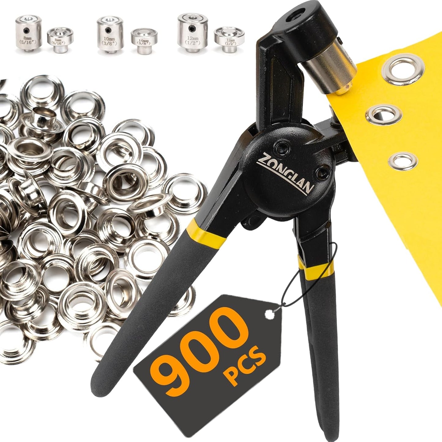 Heavy Duty Grommet Tool Kit for Tarp Leather Fabric Projects