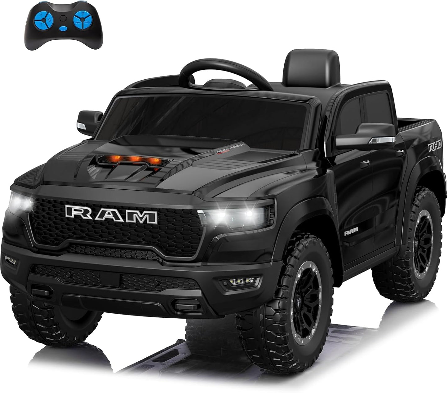 Licensed Ram 1500 Ride on Toys for Kids 4-8 with Remote Control