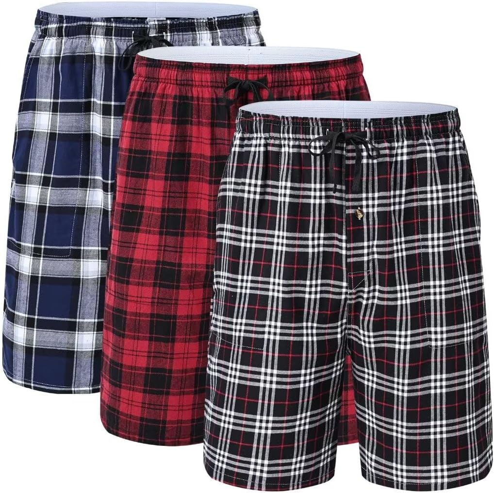 Men's 3-Pack Woven Pajama Shorts for Ultimate Comfort
