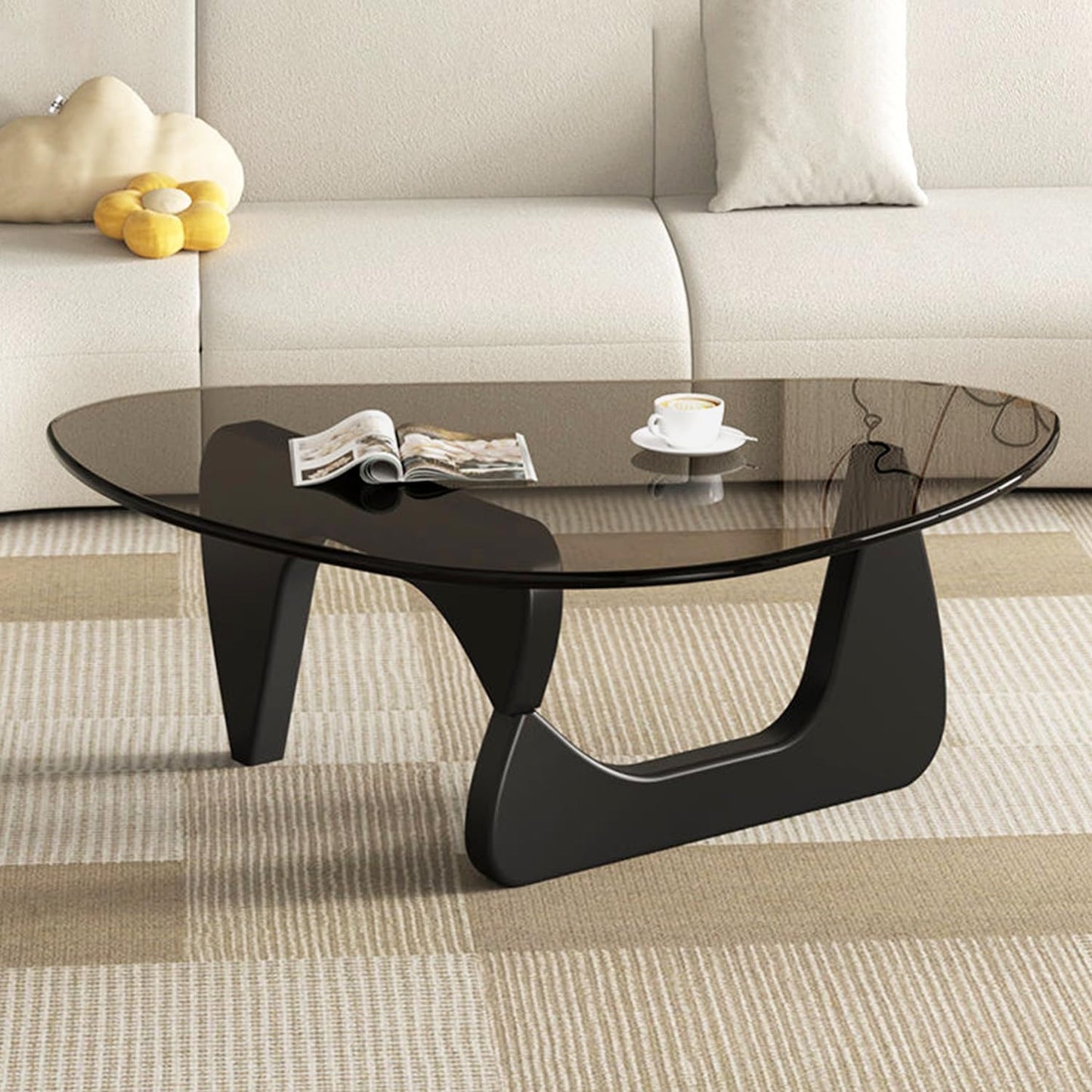 Modern Glass Coffee Table for Living Room and Office Use