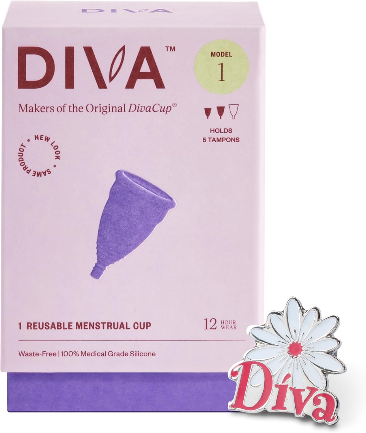 Diva Cup Model 1 - Reusable Medical Grade Silicone Menstrual Cup