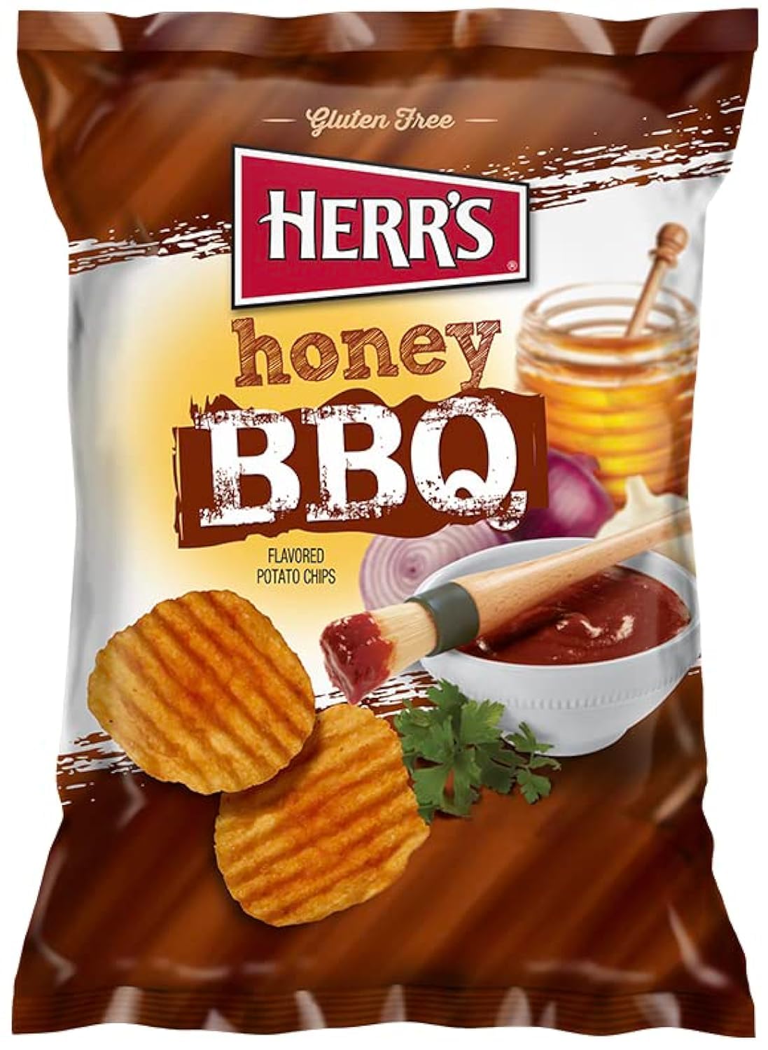 Herr's Honey BBQ Potato Chips - Sweet and Smoky Snack Pack