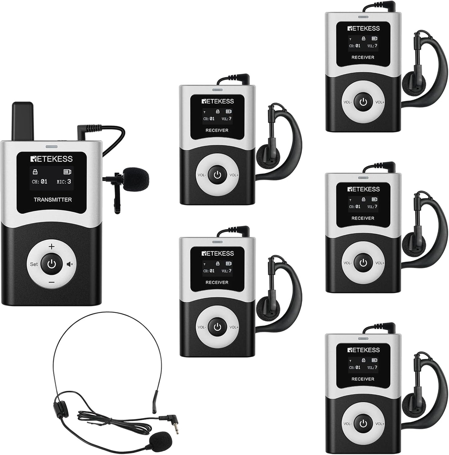 Retekess T130U Wireless Tour Guide System for Effortless Travel