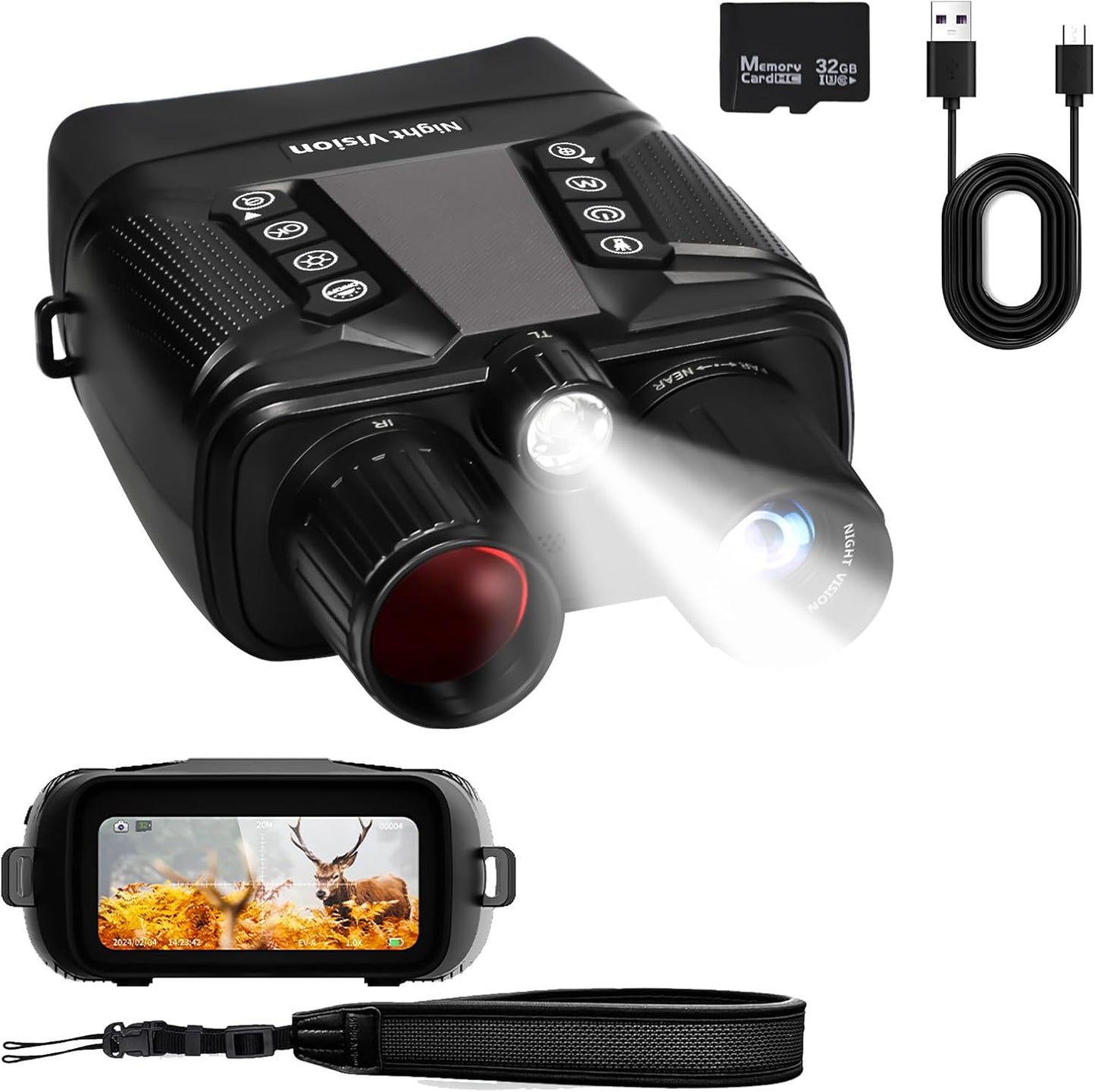 Night Vision Goggles for Adults with 4K Dual Infrared Features