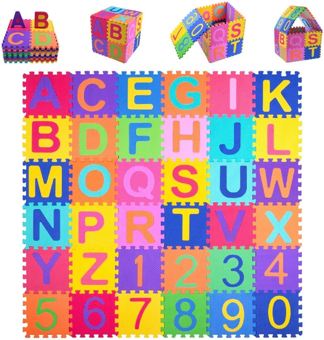 Kangler Kids Foam Puzzle Mat Set - Fun Learning with Alphabet & Numbers