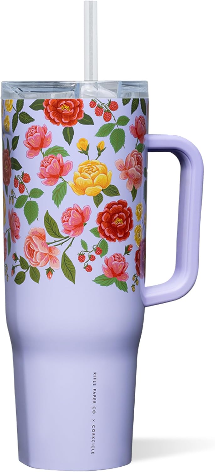Corkcicle Cruiser Insulated Tumbler with Handle & Straw - 40 oz