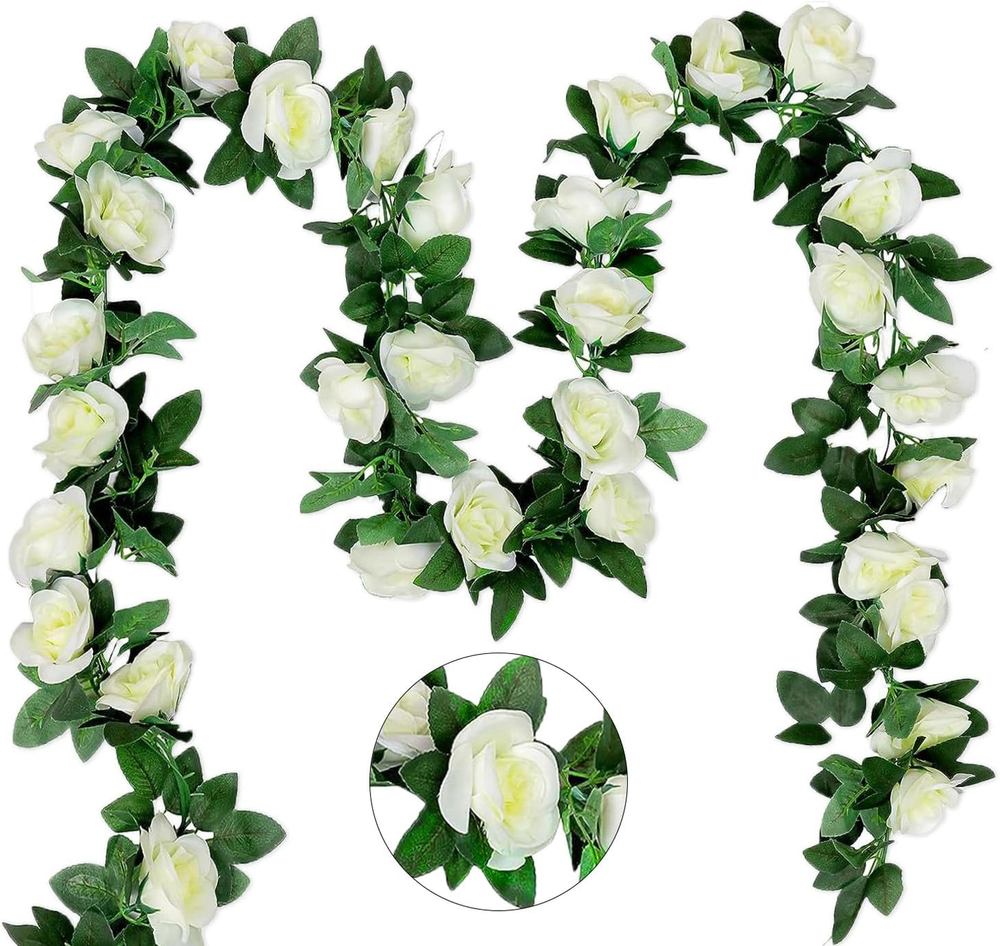 10PCS Fake Rose Garland for Wedding Backdrop and Party Decor