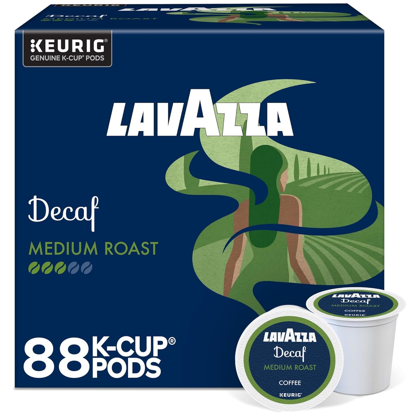 Lavazza Decaf Medium Roast Coffee K-Cup Pods for Keurig Machines