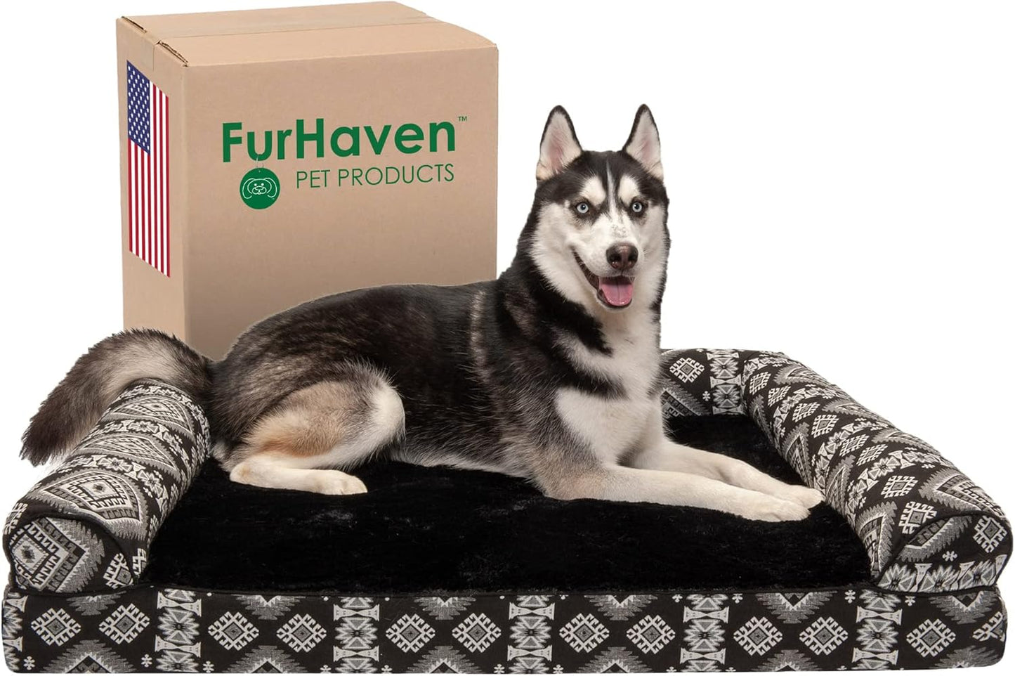 Furhaven Orthopedic Dog Bed for Large Dogs with Washable Cover