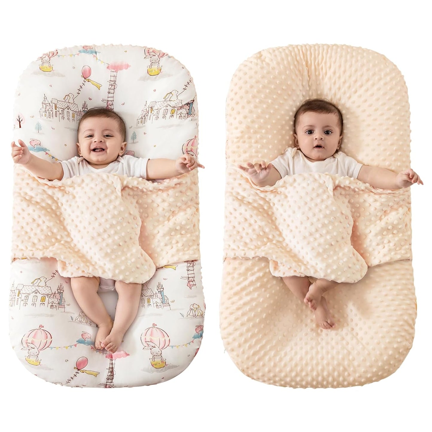 BRUNEES Baby Lounger: Soft & Breathable Nest