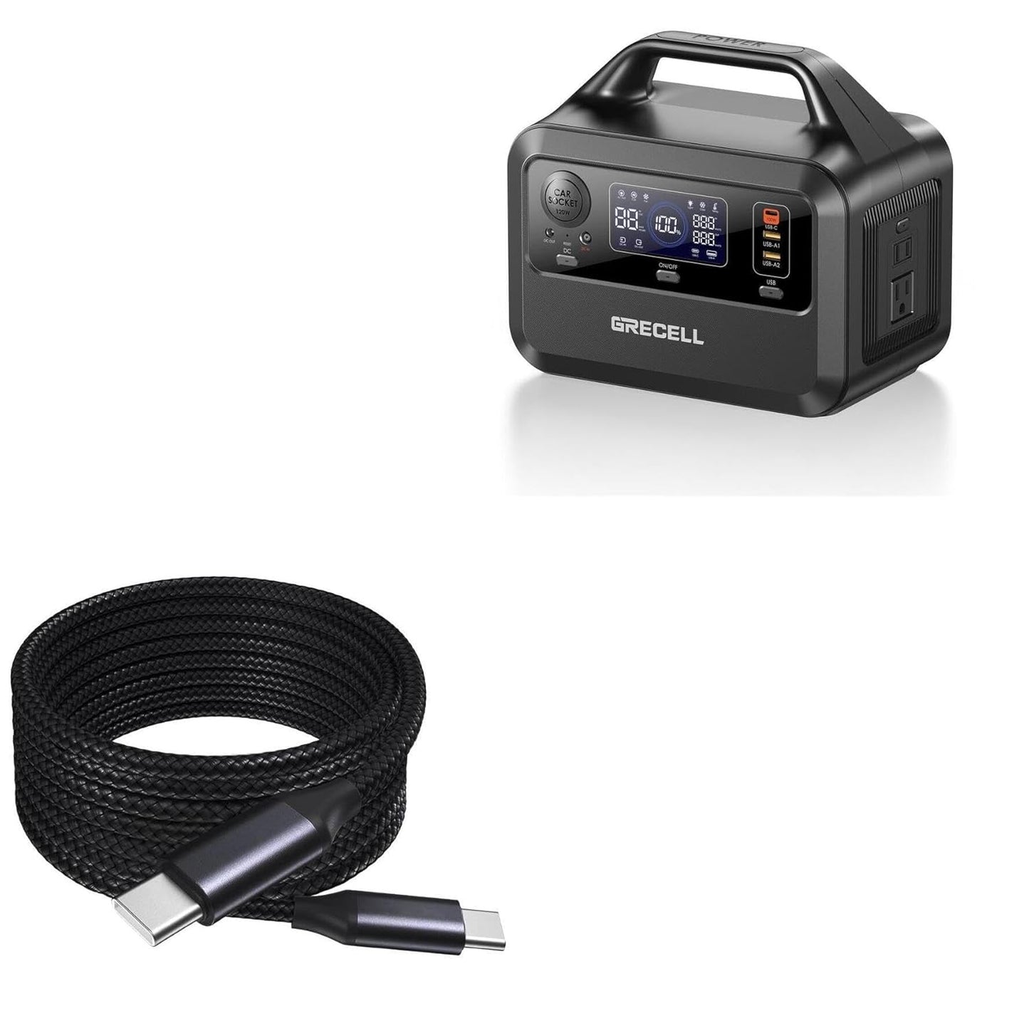 10ft Long Type C Fast Charge Cable - Jet Black