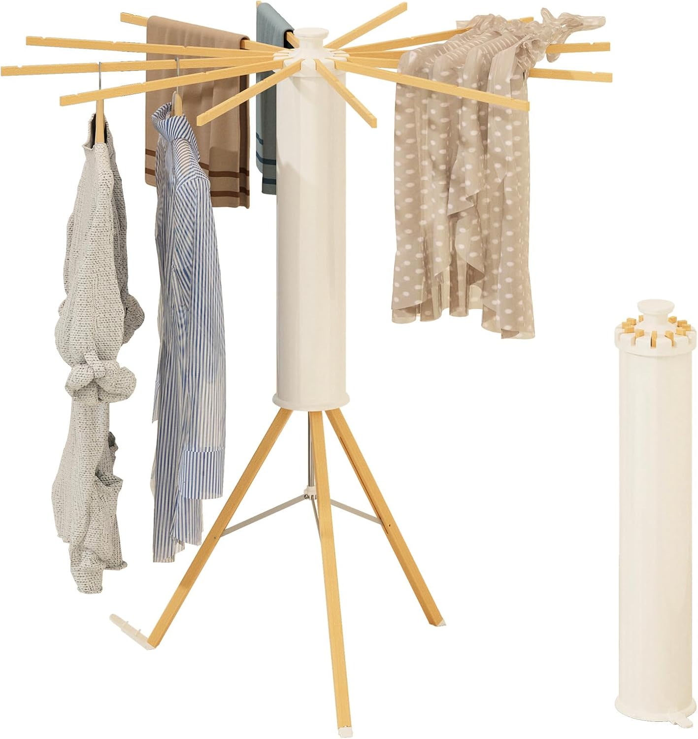 Portable Wood Drying Rack - Efficient Laundry Solution