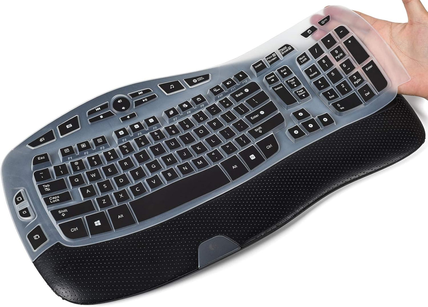 Black Silicone Keyboard Protector for Logitech K350