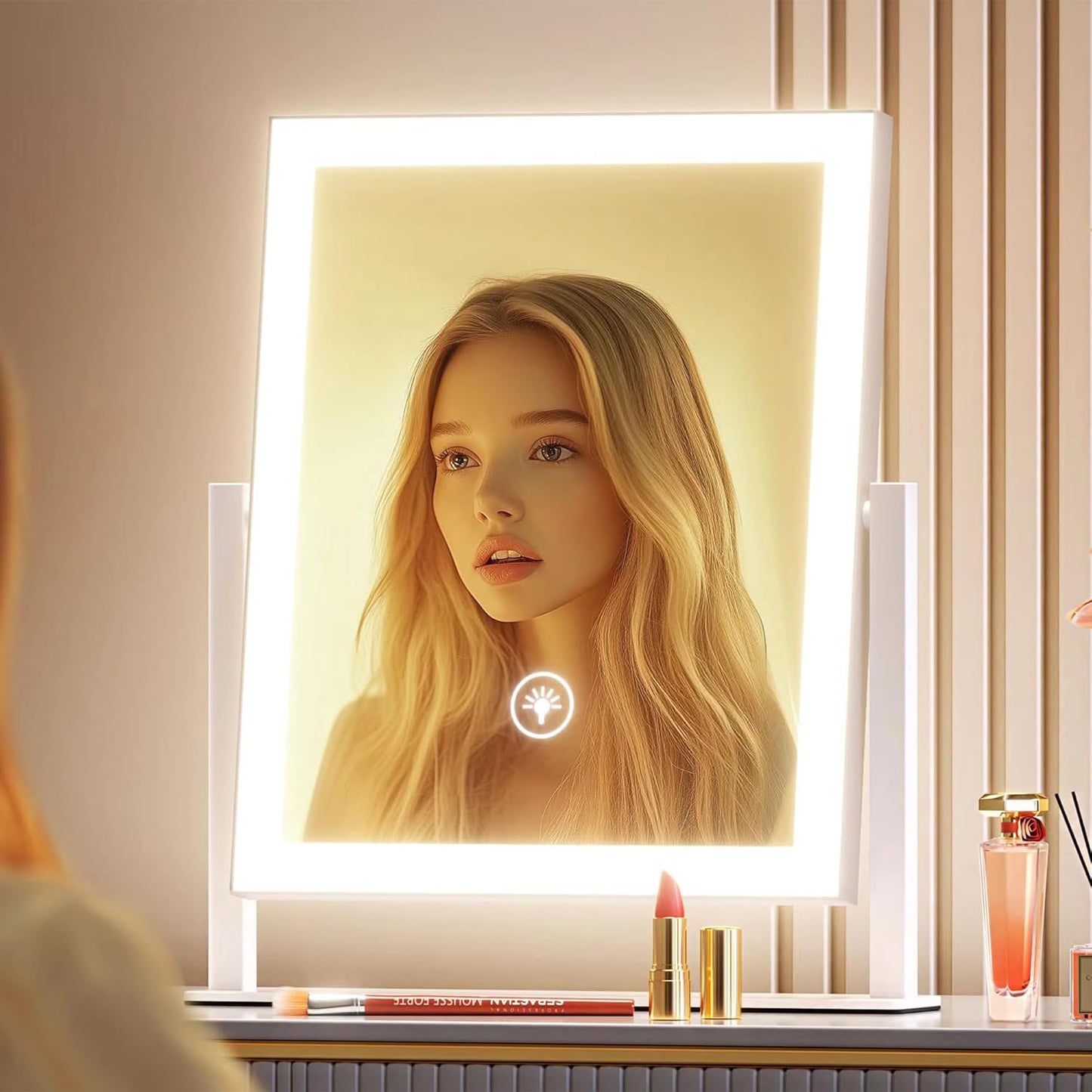 15.2 Lighted Makeup Mirror with 120 Bright LEDs and 3 Modes