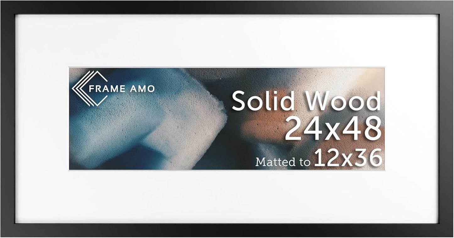 Frame Amo 24x48 Solid Wood Poster Frame for Stunning Displays
