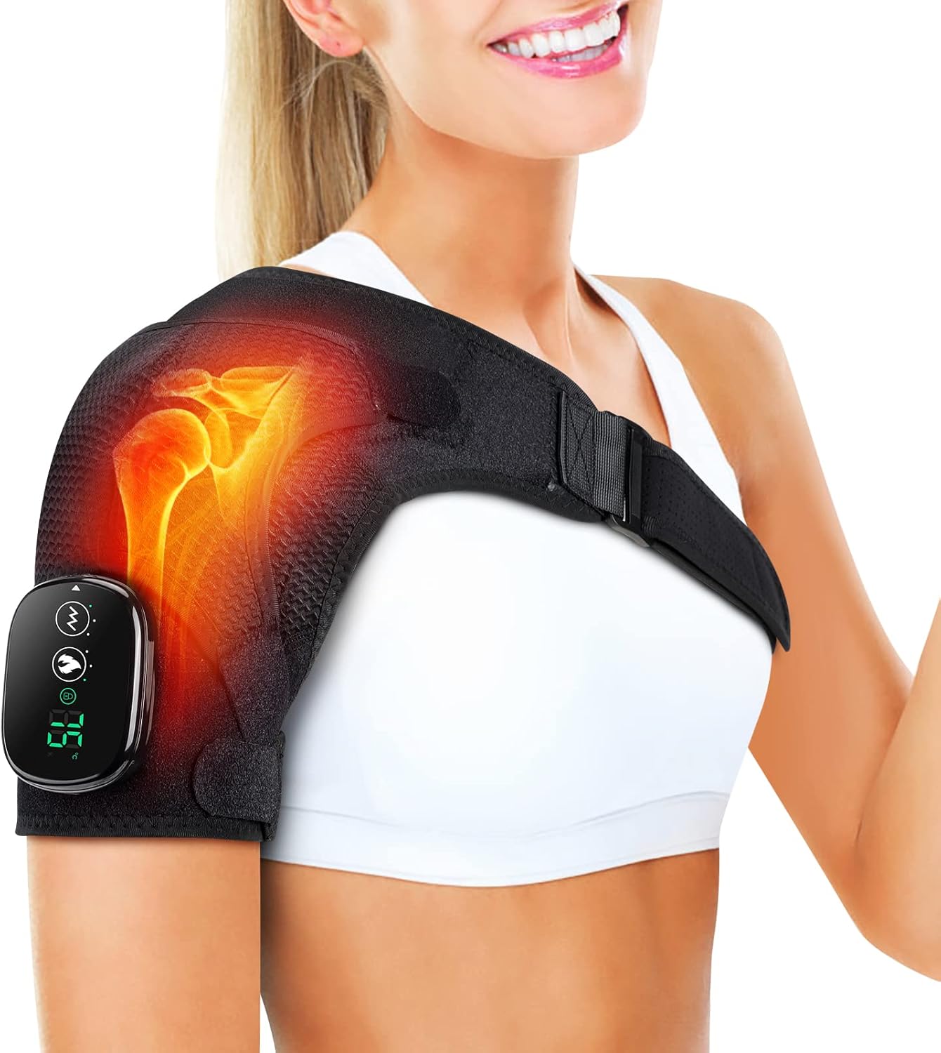 ERHIVORA Shoulder Heating Pad with Massage for Pain Relief