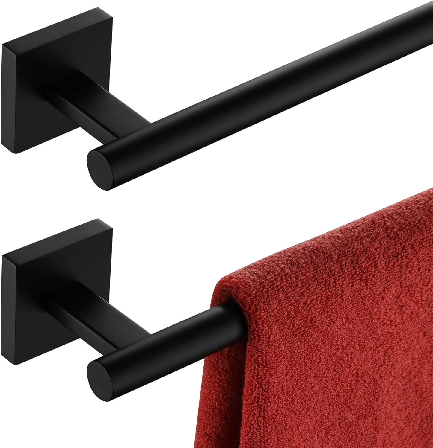 KOKOSIRI 24 Inch Matte Black Towel Rails for Bathroom and Kitchen