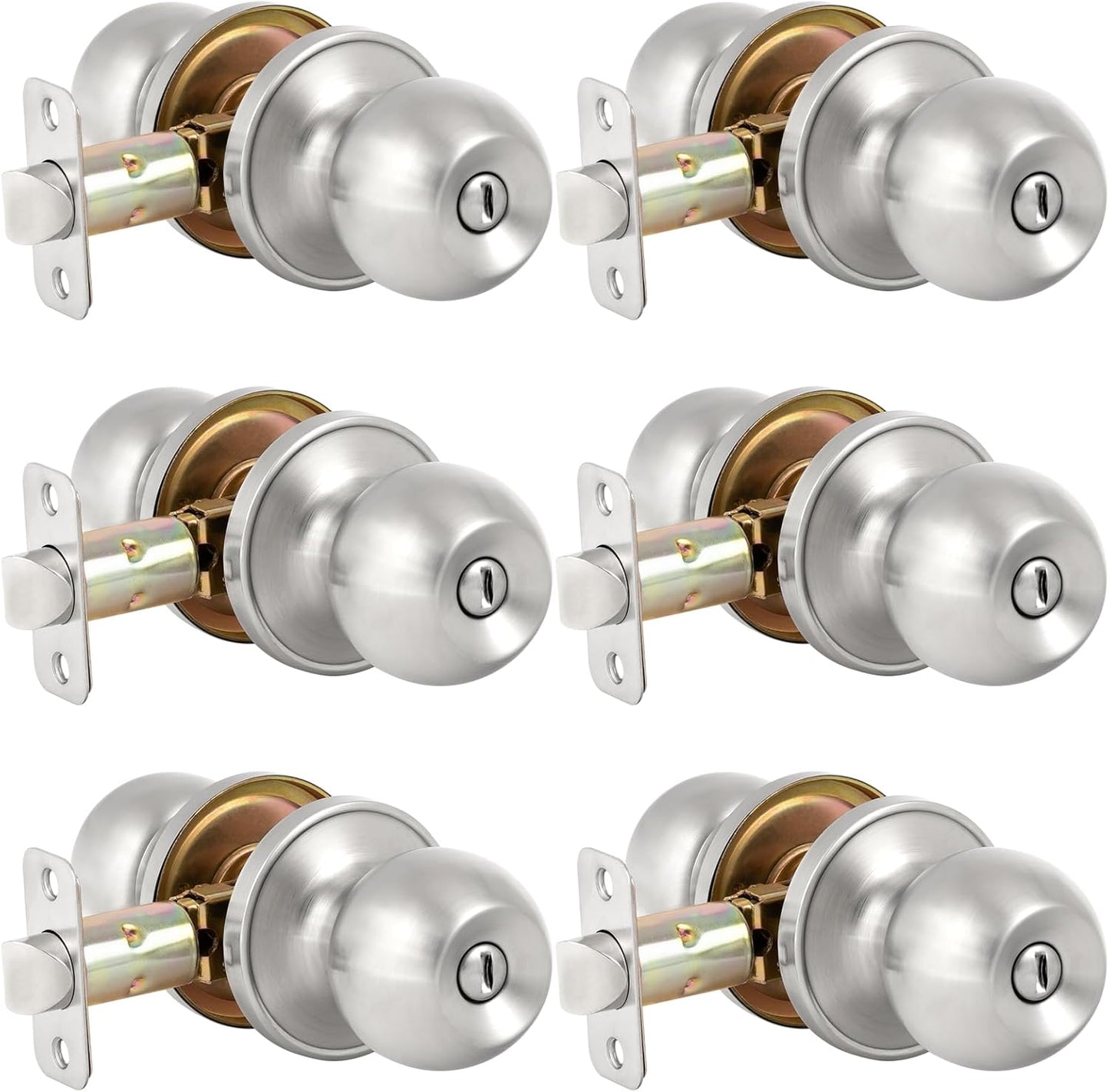 HOSOM Privacy Door Knob with Lock for Bedroom and Bathroom