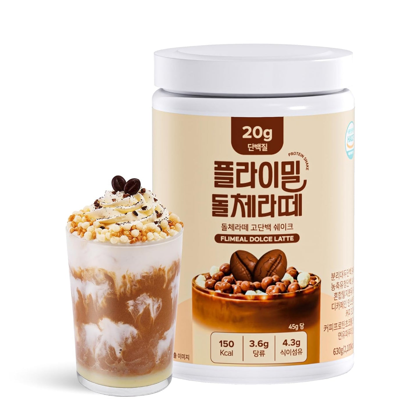 Dolce Latte Protein Shake with Crunchy Protein Balls - 20g Protein
