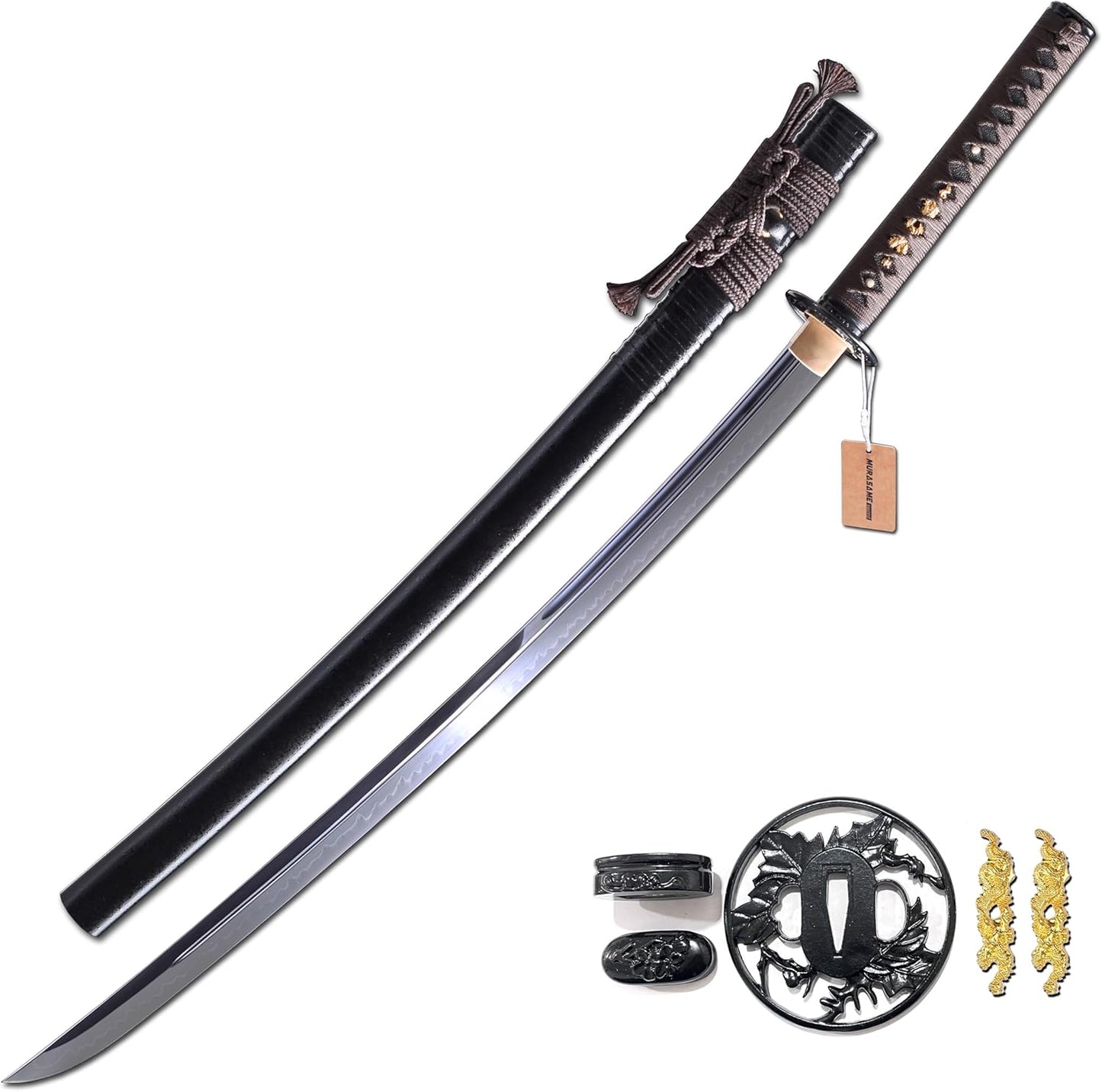 MURASAME Katana Sword 41in T10 Steel Handmade Razor Sharp Blade