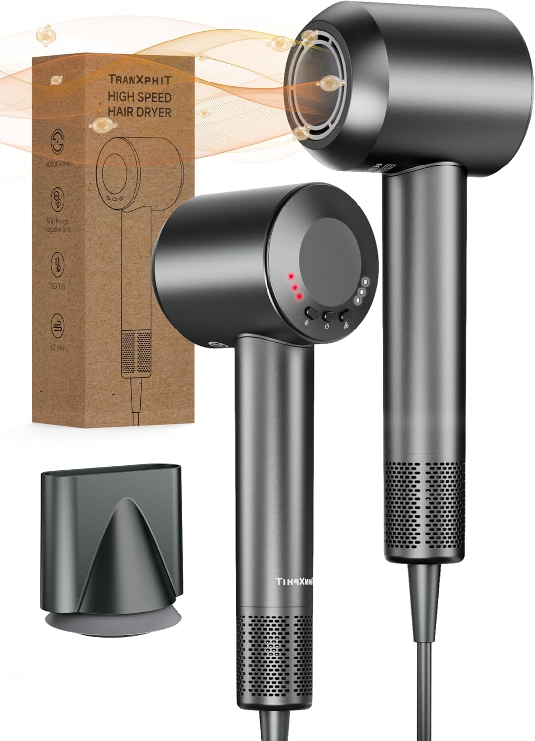 High-Speed Hair Blow Dryer with 160000 RPM for Fast Drying