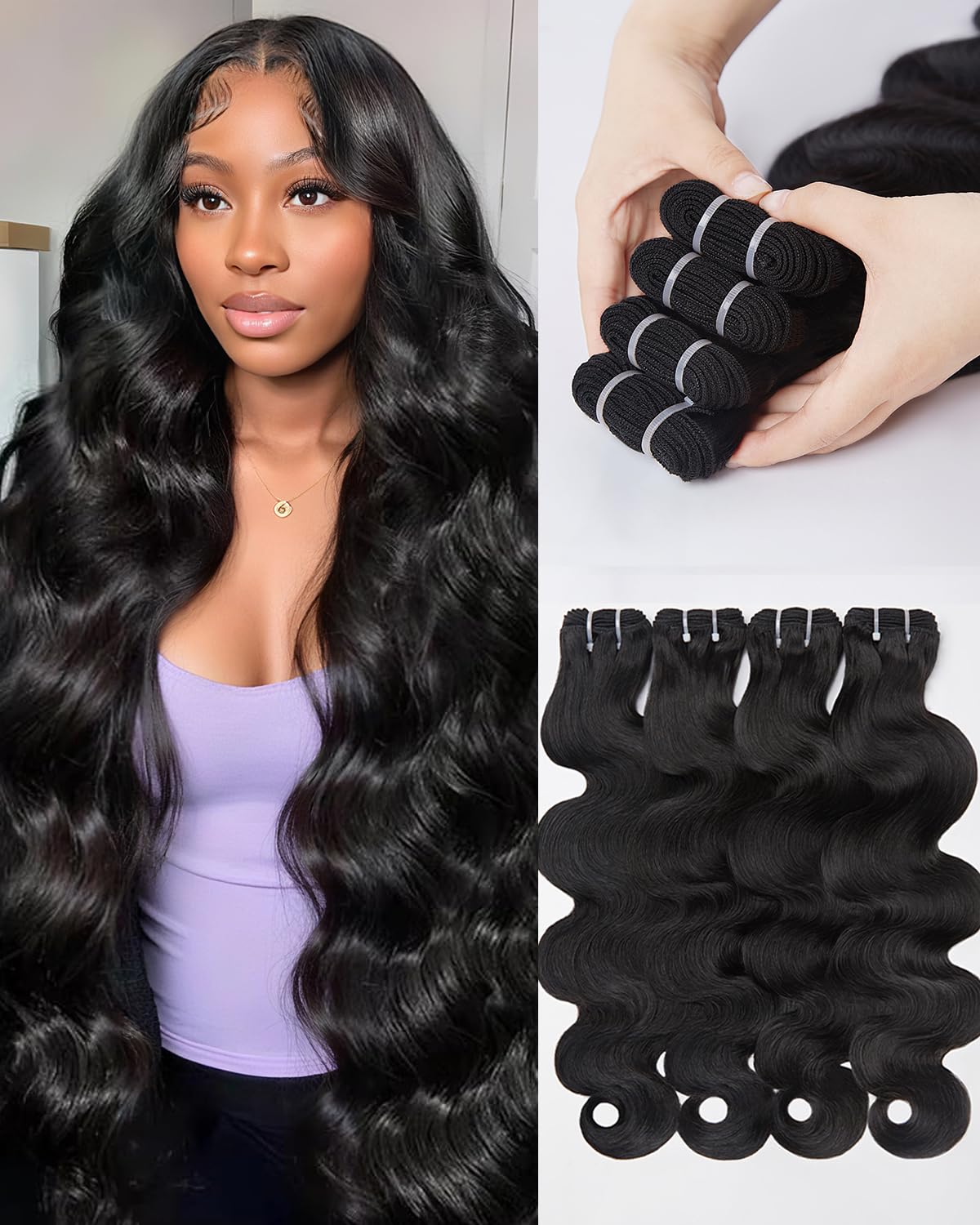 Premium 16A Raw Bundles Human Hair Body Wave for Glam Looks