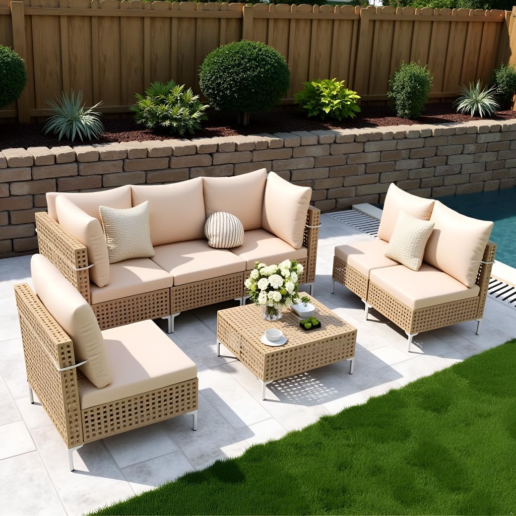 7 Piece Patio Furniture Set for Stylish Outdoor Relaxation