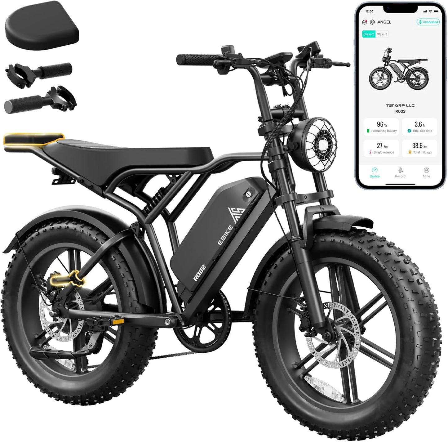 TST Electric Bike for Adults with 1500W Motor and 60 Miles Range