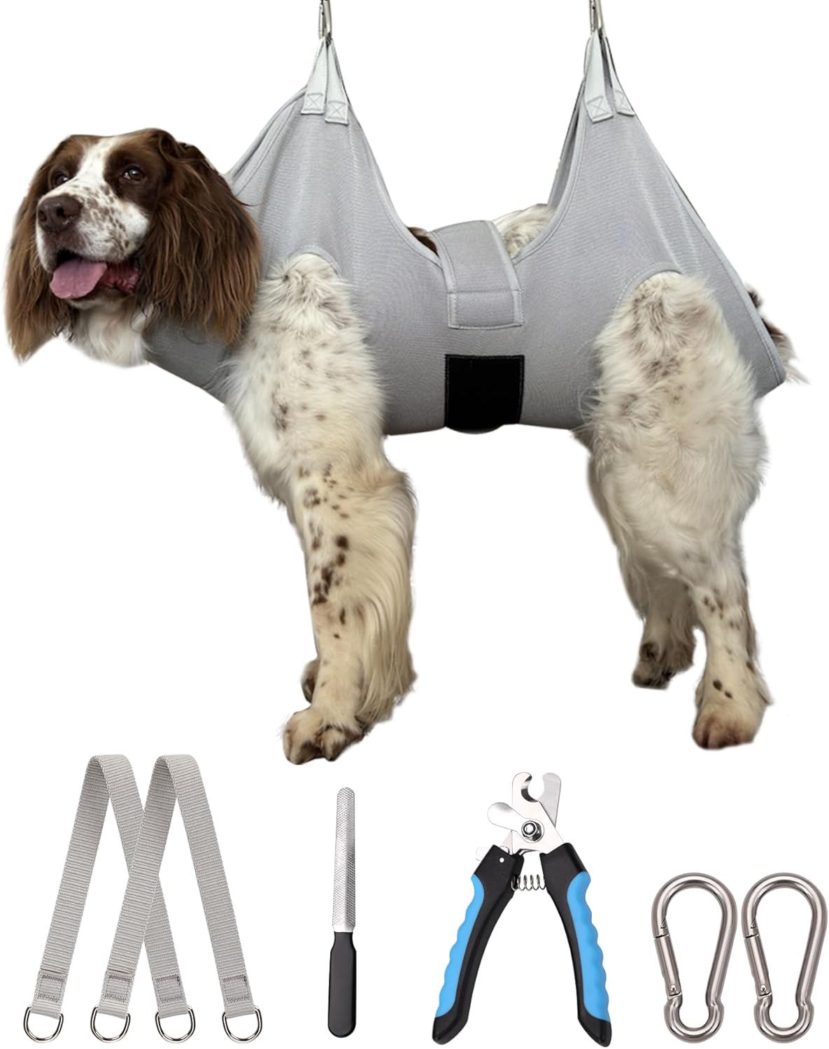 Dog Grooming Hammock with Thick Neck Support for Nail Trimming