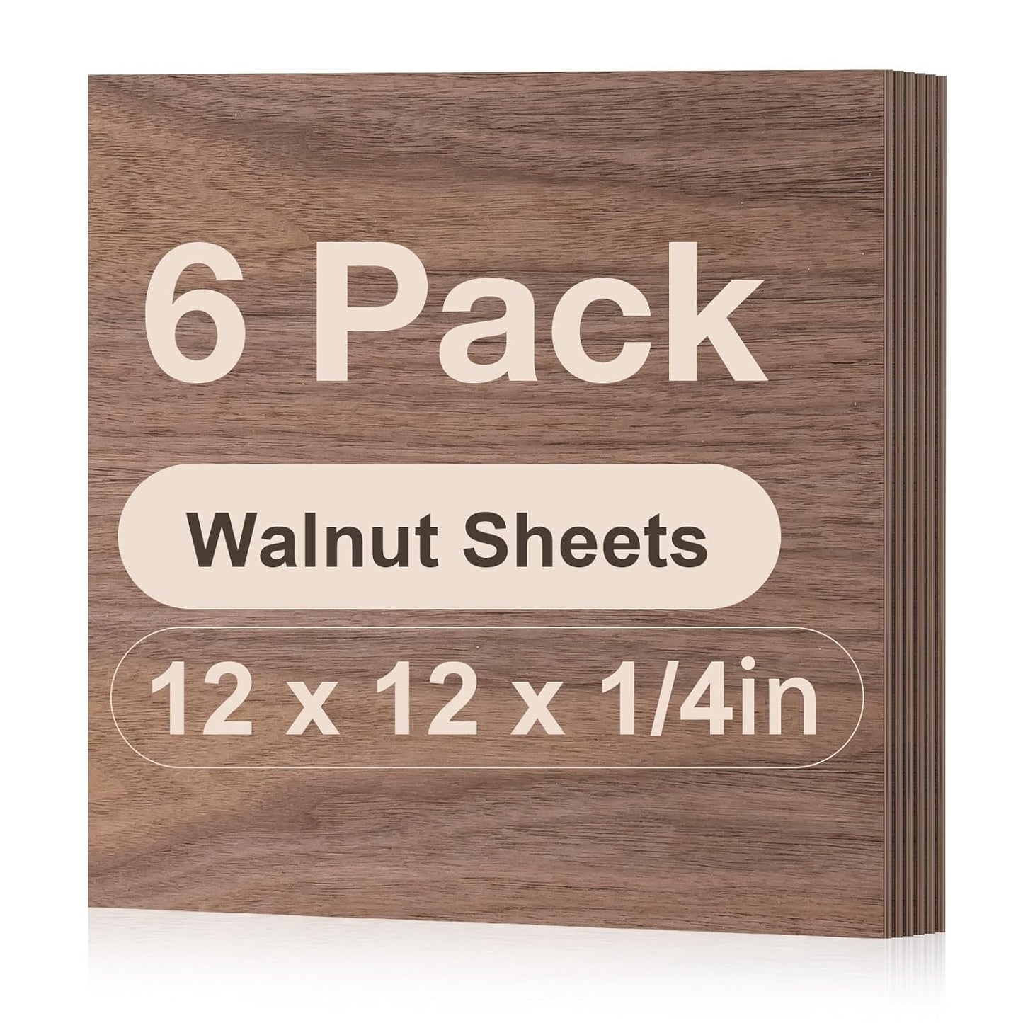 6 Pack Walnut Plywood for Laser Cutting and DIY Projects