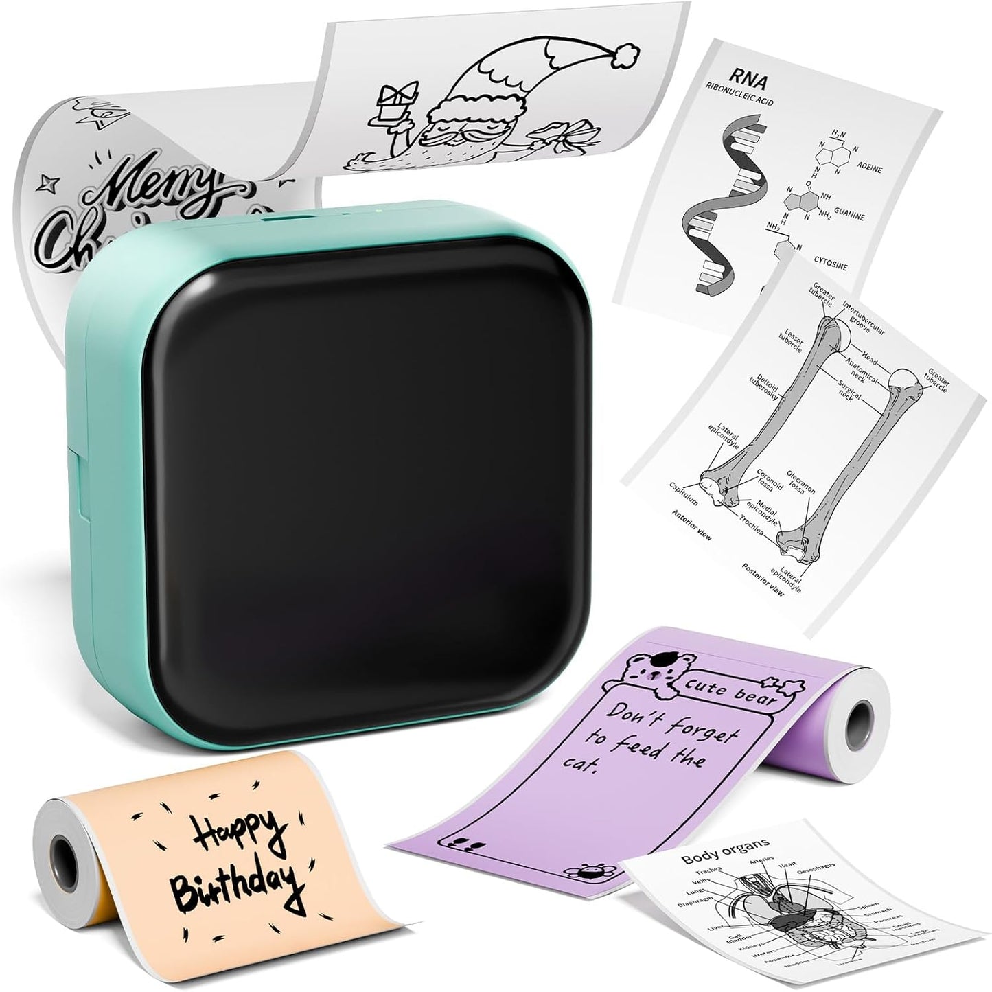 Inkless Mini Sticker Printer - Create Anywhere!