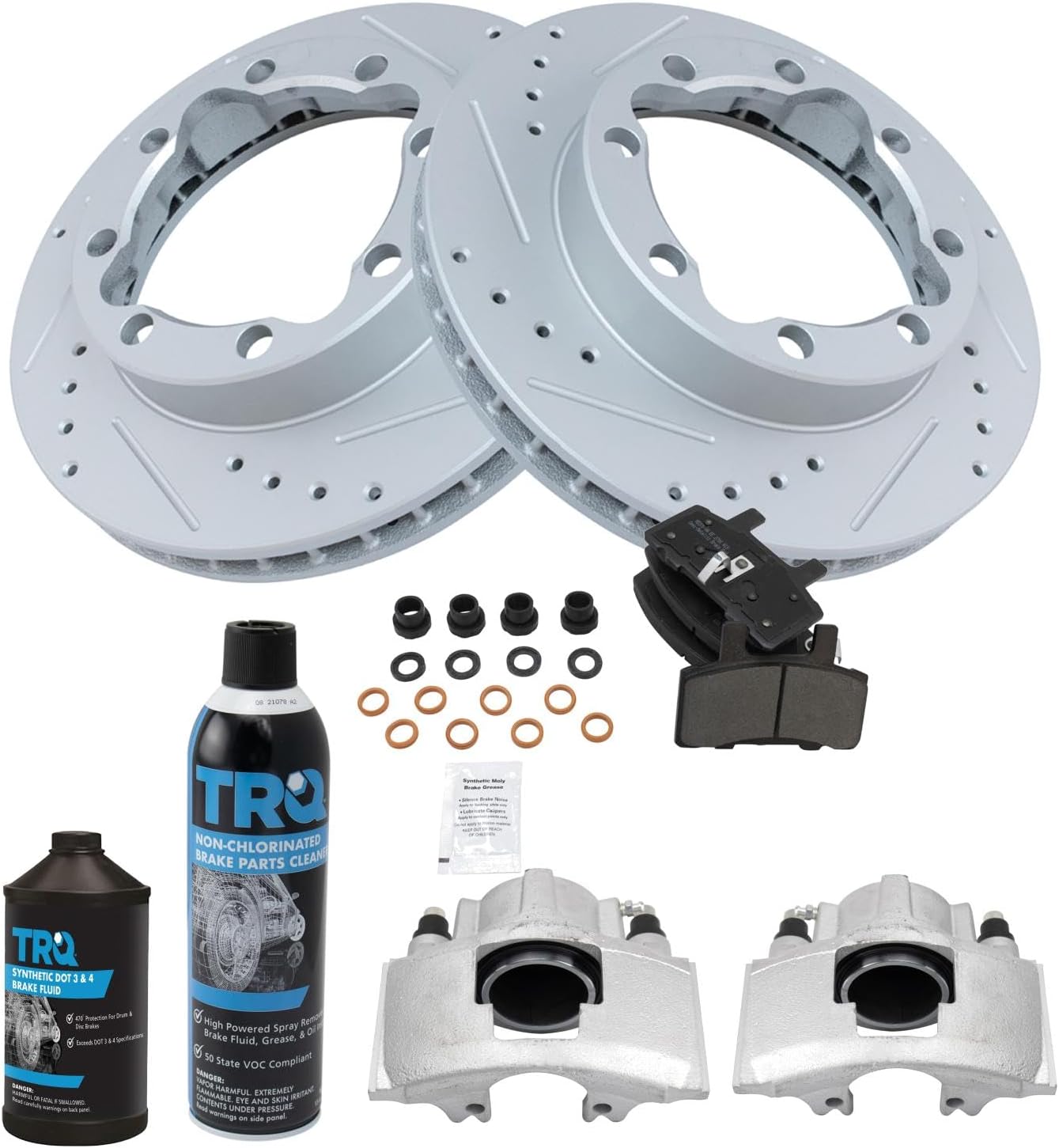 TRQ Front Performance Brake Pad & Rotor Kit for Chevrolet K2500