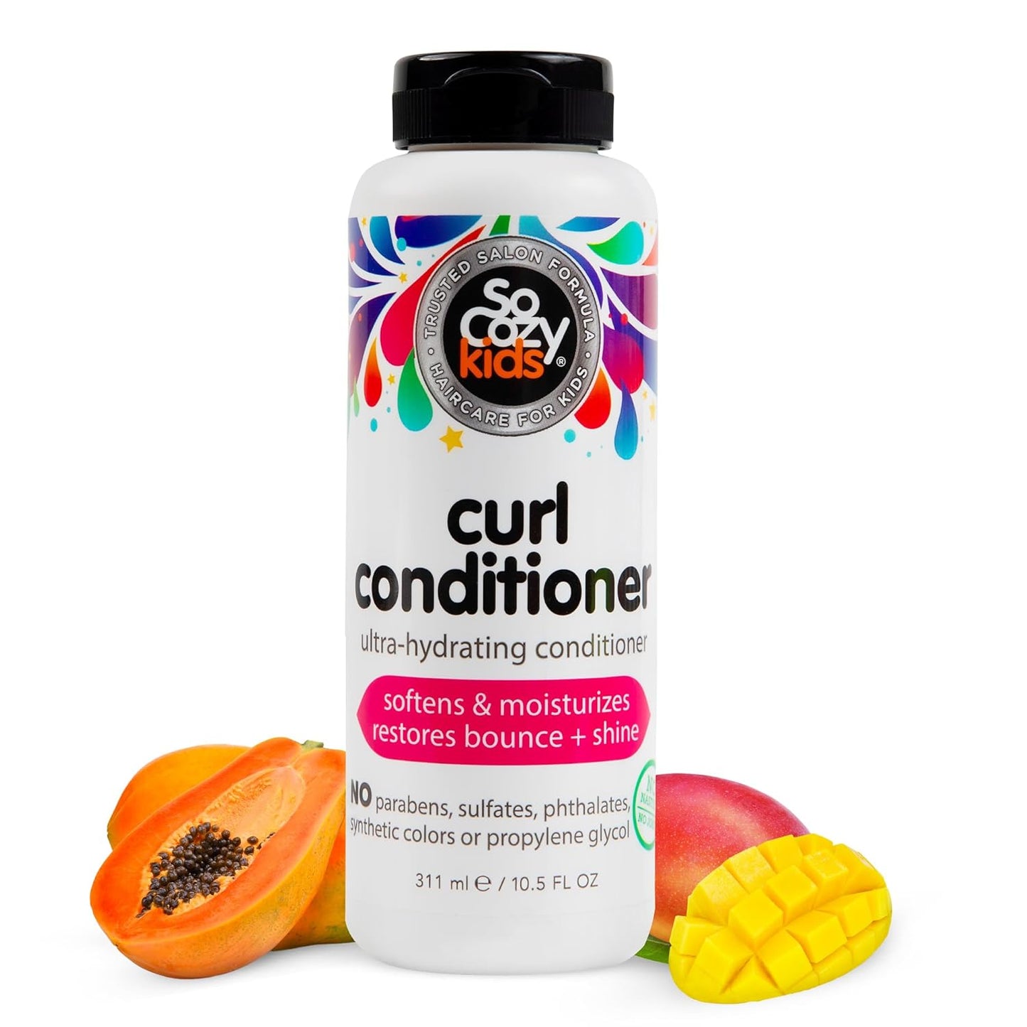 SoCozy Kids Curl Conditioner | Softens & Restores | No Harsh Chemicals | Sweet-Crme | 10.5 oz