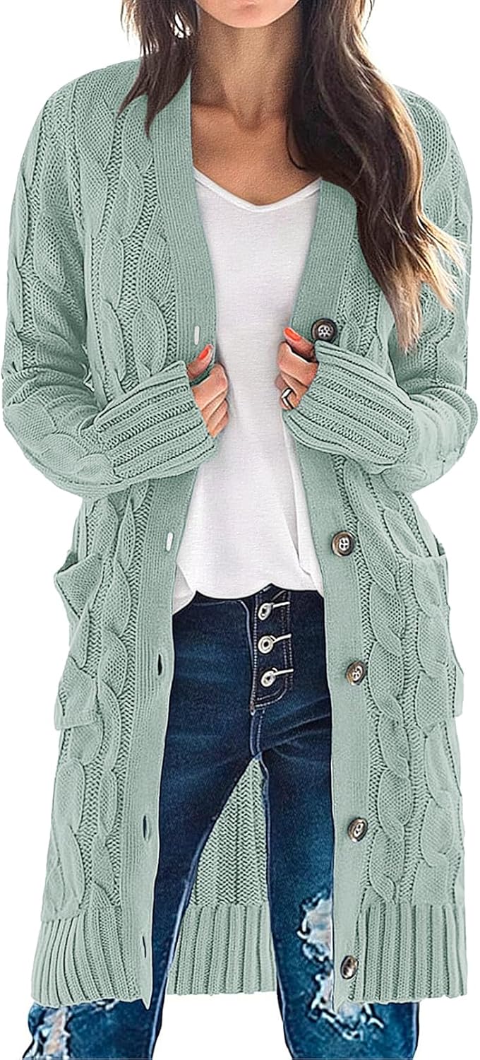MEROKEETY Women's Long Sleeve Cardigan Sweater for Fall 2025