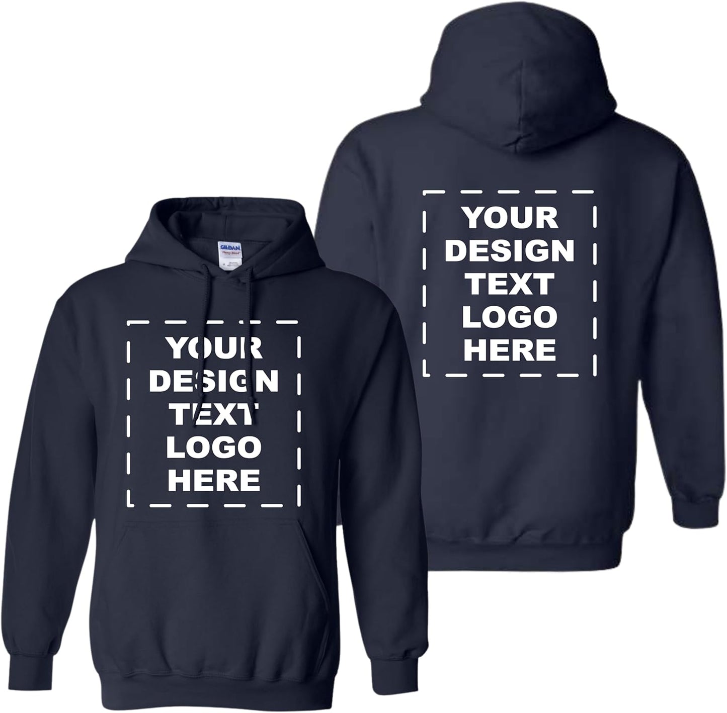 Personalized Custom Hoodie - Print Your Design Front & Back