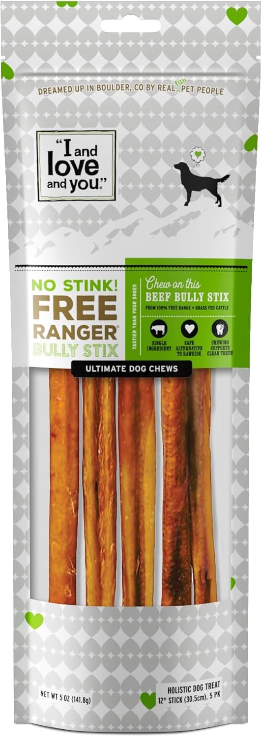 No Stink Free Ranger Bully Stix - Beef Rawhide Alternative Treats