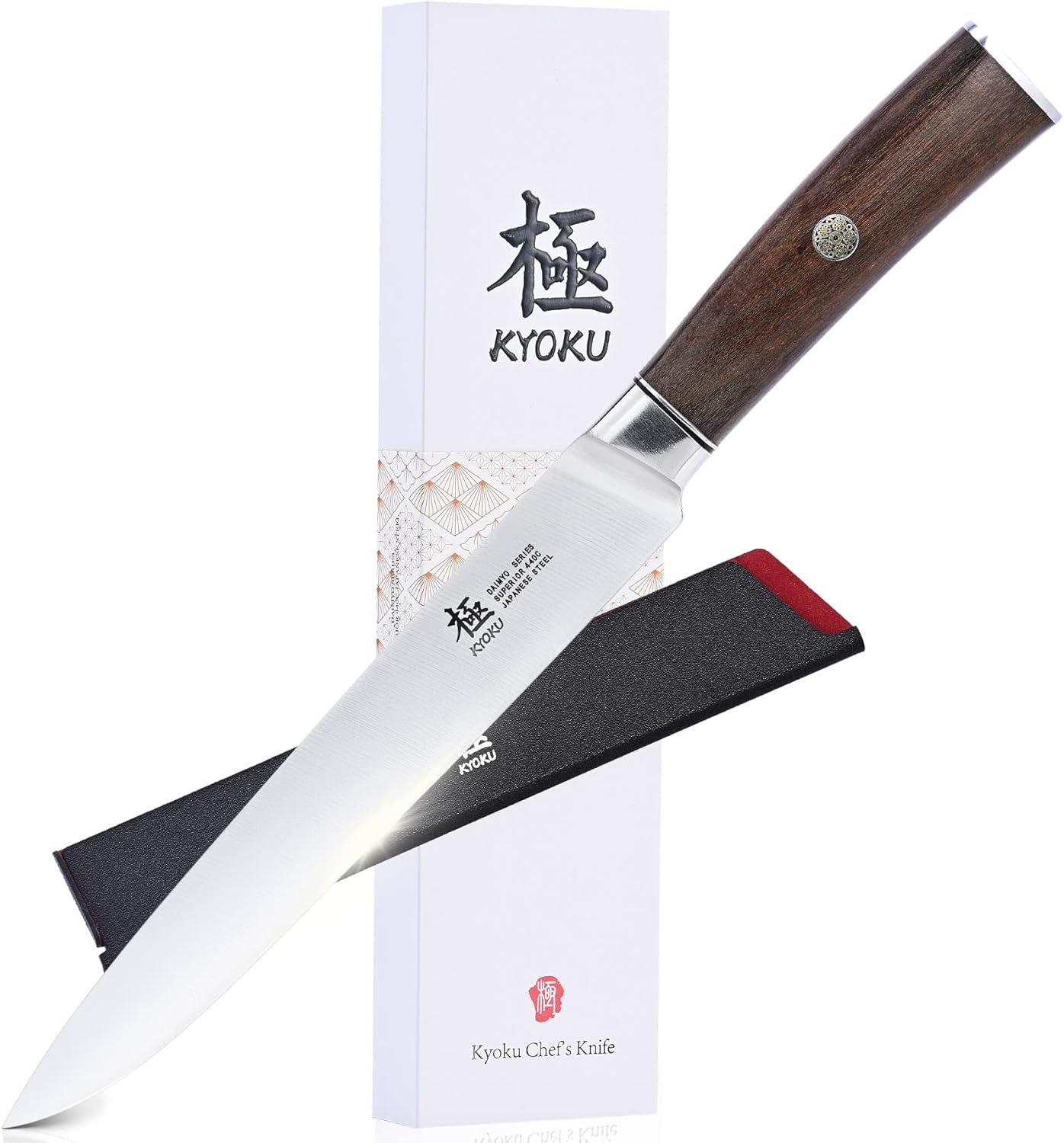 KYOKU 8 Inch Carving Knife - Precision Meat and Fruit Slicing