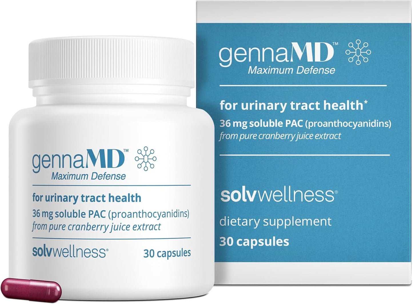 GennaMD Maximum UTI Defense with 36mg PAC from Cranberry Extract