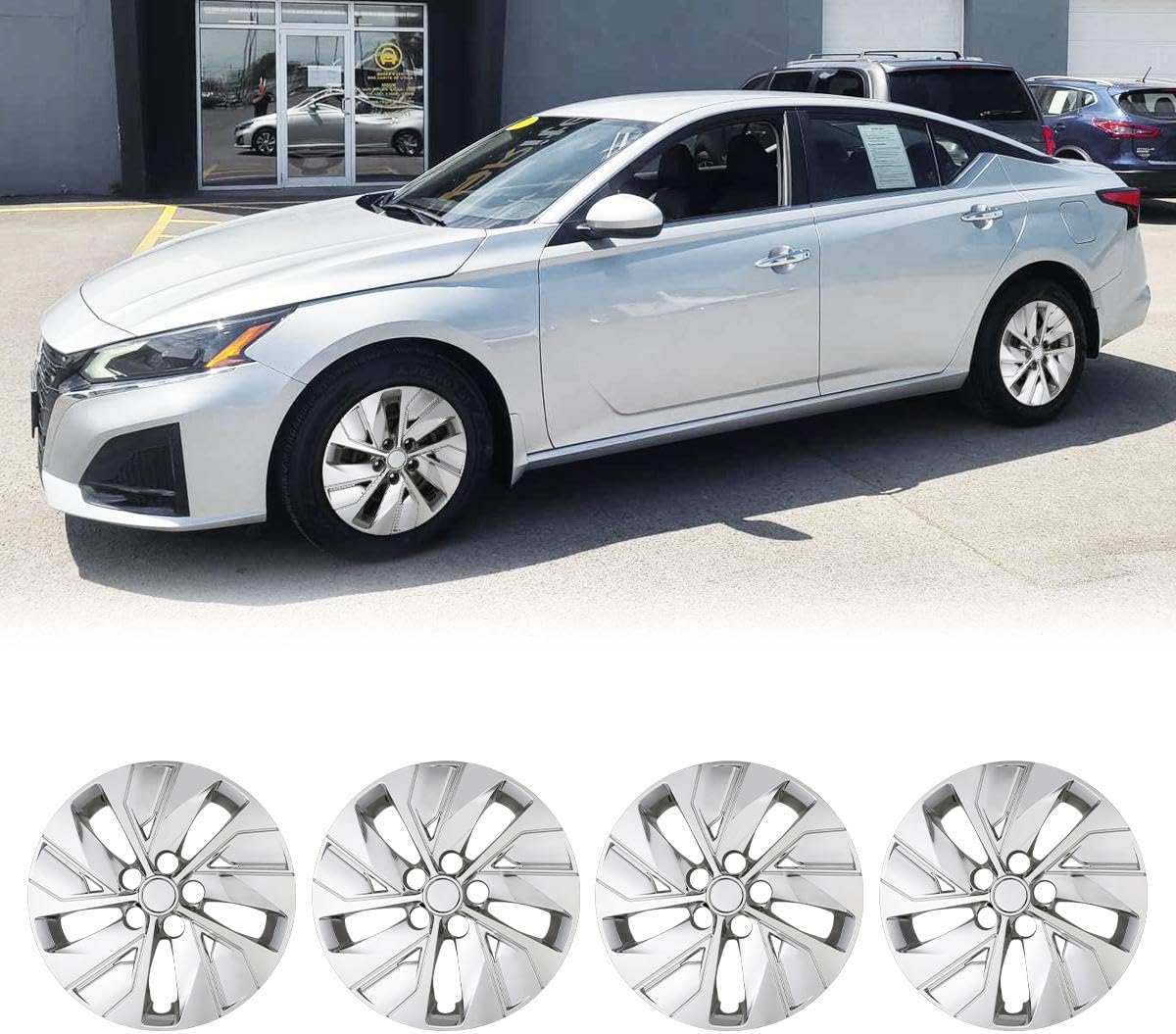Winjet Chrome 16 Inch Hubcaps for Nissan Altima 2019-2025