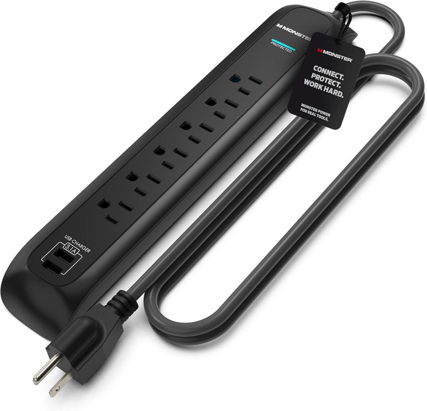 Monster Power Surge Protector with 1200 Joules for Safety