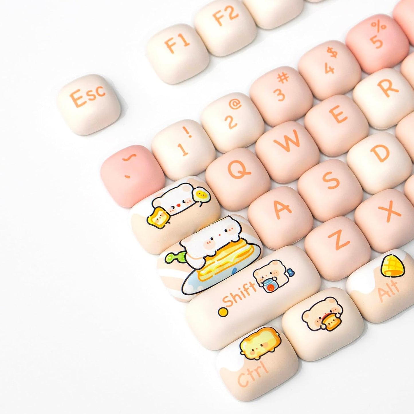 PBT Keycaps Cute MOG Profile Keycap Set for Mechanical Keyboards