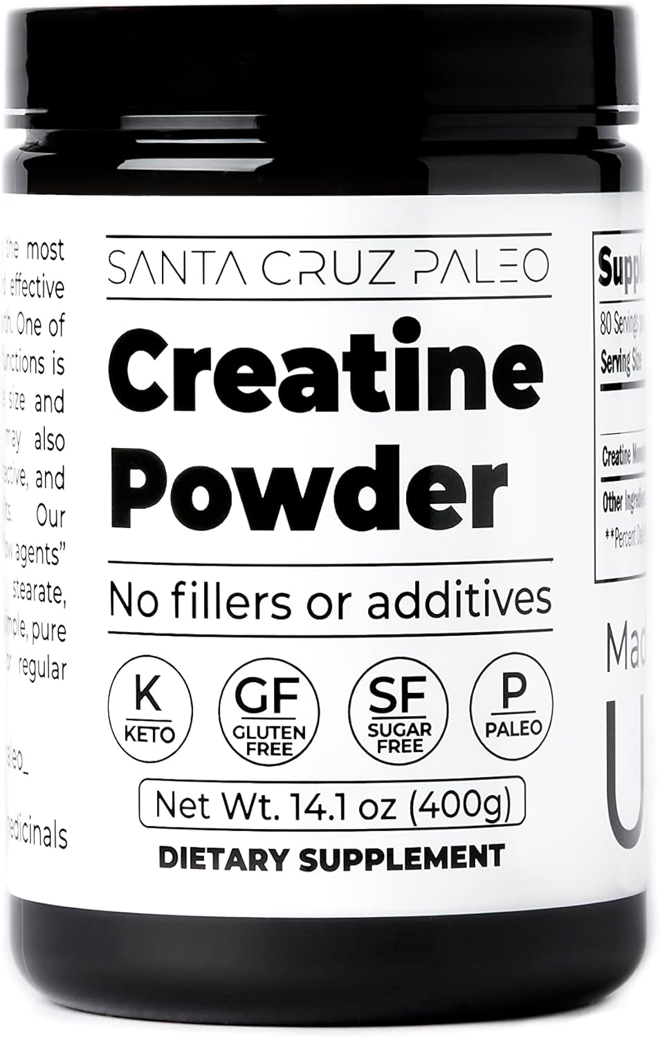 Santa Cruz Paleo Creatine Powder for Muscle Growth and Energy