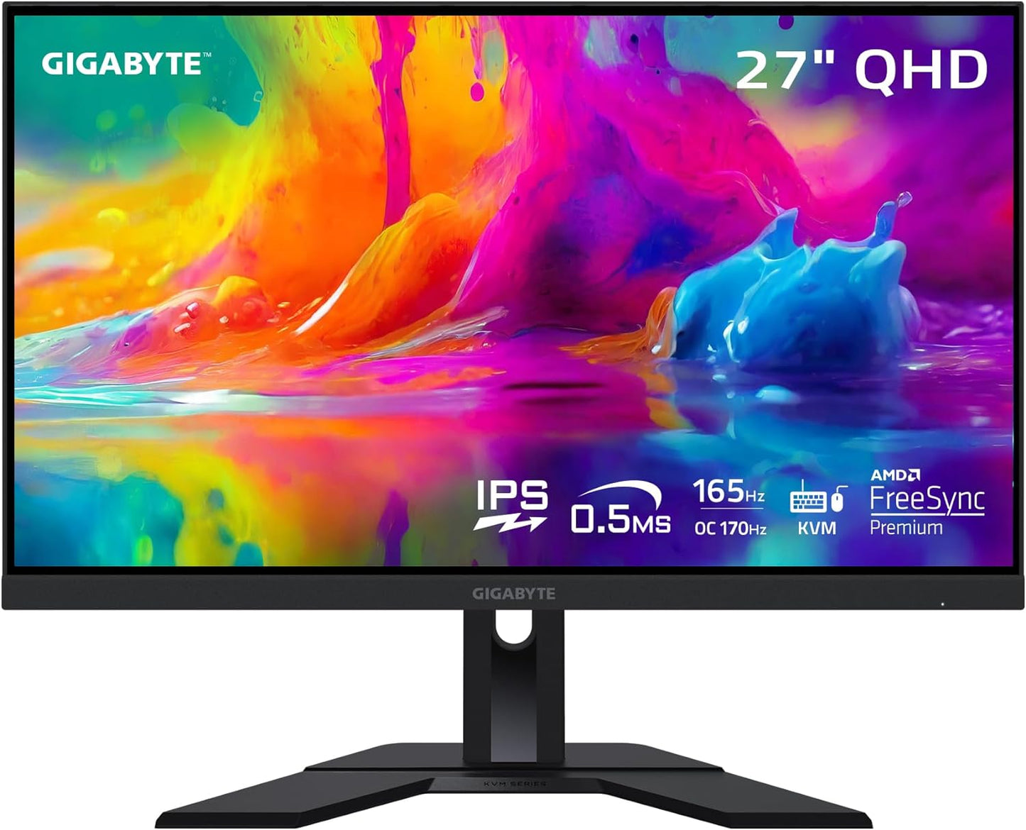 GIGABYTE M27Q 27 165Hz 1440P Gaming Monitor - Ultra-Fast Response Time