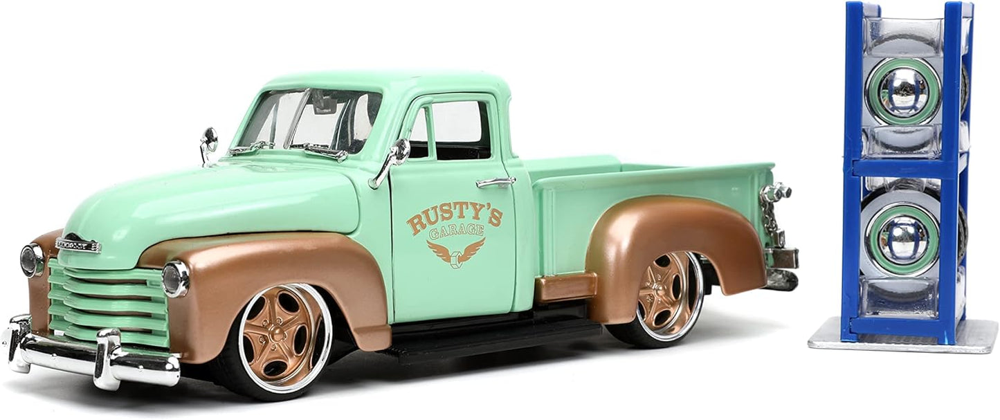 Vintage Chevy Pickup Die-Cast with Tire Rack - Jada Toys