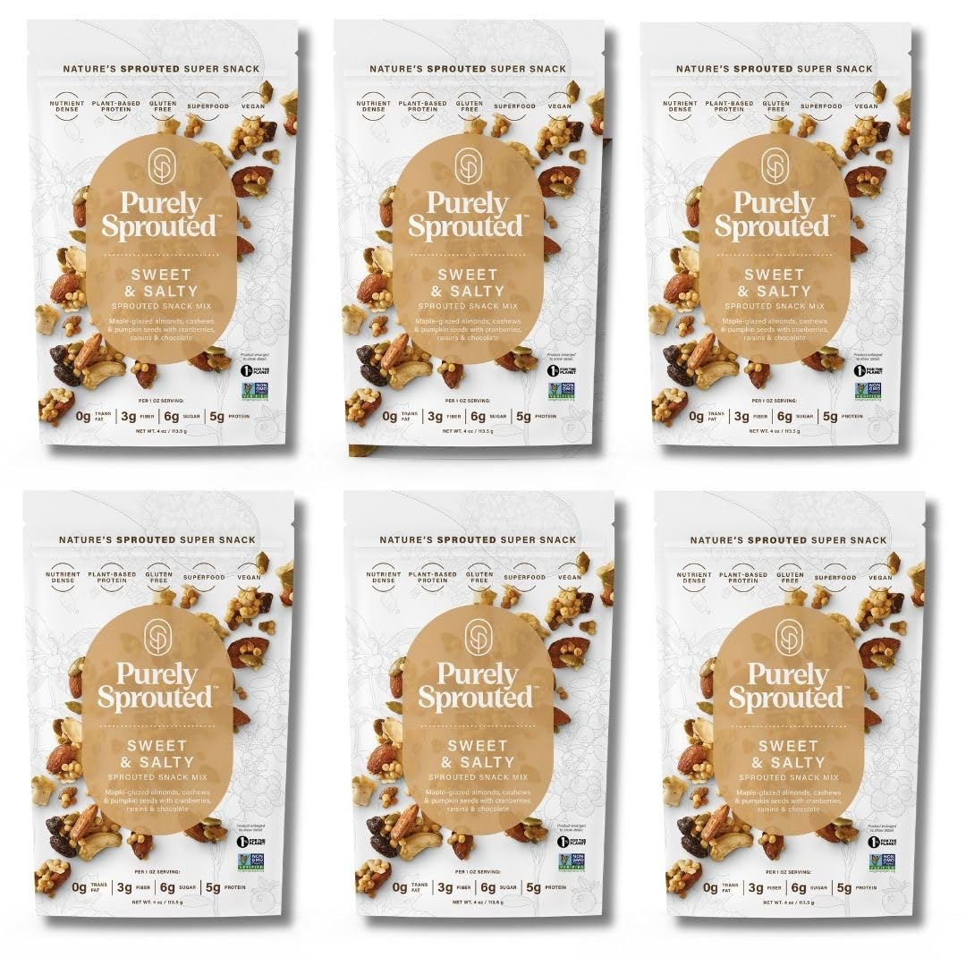 Purely Sprouted Sweet & Salty Non-GMO Superfood Snack Mix