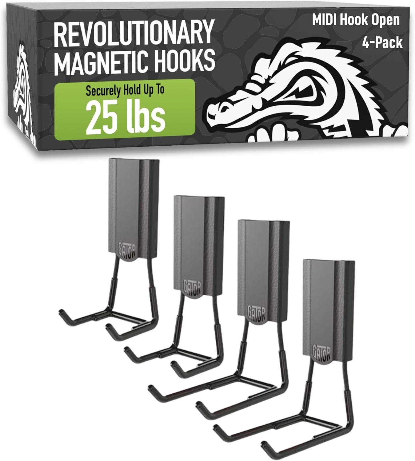 GATOR MAGNETICS Heavy Duty Magnetic Hooks for Steel Surfaces